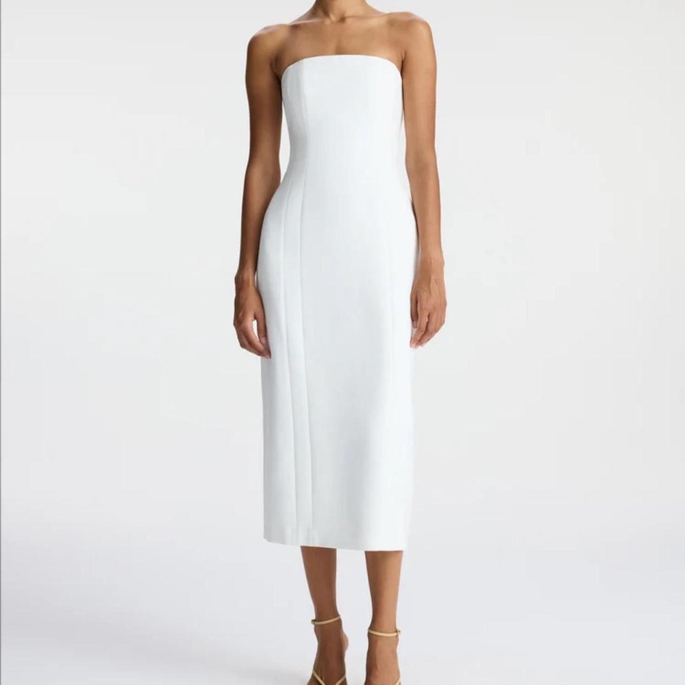ALC Strapless White Midi Dress - size 2 (brand new with tags)
